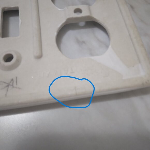 White Porcelain Wall Plate Covers- Vintage - Picture 5 of 5